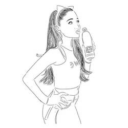 Disegno da colorare: Ariana Grande (Persone famose) #214384 - Pagine da Colorare Stampabili Gratuite