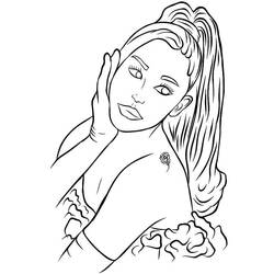 Disegno da colorare: Ariana Grande (Persone famose) #214385 - Pagine da Colorare Stampabili Gratuite