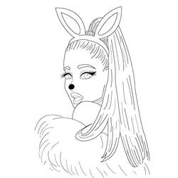 Disegno da colorare: Ariana Grande (Persone famose) #214387 - Pagine da Colorare Stampabili Gratuite