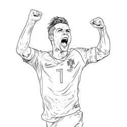 Disegni da colorare: Cristiano Ronaldo - Pagine da Colorare Stampabili Gratuite