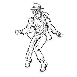 Disegni da colorare: Michael Jackson - Pagine da Colorare Stampabili Gratuite