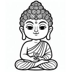 Disegno da colorare: Buddha (Religione e Mitologia) #216093 - Pagine da Colorare Stampabili Gratuite