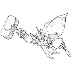 Disegno da colorare: Thor (Religione e Mitologia) #75776 - Pagine da Colorare Stampabili Gratuite