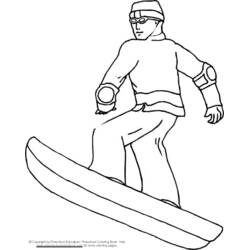 Disegno da colorare: Tavola da Neve (Sport) #143817 - Pagine da Colorare Stampabili Gratuite