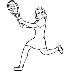 Disegno da colorare: Tennis (Sport) #173804 - Pagine da Colorare Stampabili Gratuite