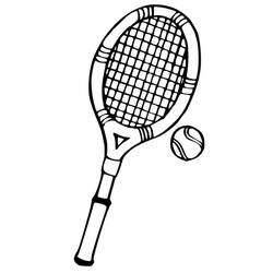 Disegno da colorare: Tennis (Sport) #173809 - Pagine da Colorare Stampabili Gratuite