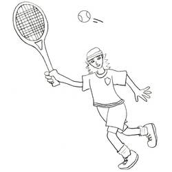 Disegno da colorare: Tennis (Sport) #173811 - Pagine da Colorare Stampabili Gratuite