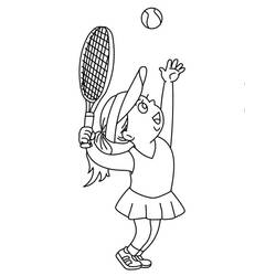 Disegno da colorare: Tennis (Sport) #173814 - Pagine da Colorare Stampabili Gratuite