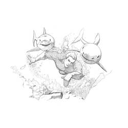 Disegno da colorare: Aquaman (Supereroi e Supercattivi) #85071 - Pagine da Colorare Stampabili Gratuite