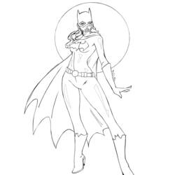 Disegni da colorare: Batgirl - Pagine da Colorare Stampabili Gratuite