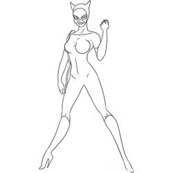 Disegni da colorare: Catwoman - Pagine da Colorare Stampabili Gratuite
