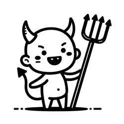 Disegni da colorare: Diavolo - Pagine da Colorare Stampabili Gratuite