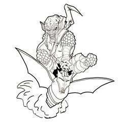Disegno da colorare: Goblin Verde (Supereroi e Supercattivi) #214050 - Pagine da Colorare Stampabili Gratuite