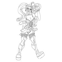Disegni da colorare: Harley Quinn - Pagine da Colorare Stampabili Gratuite