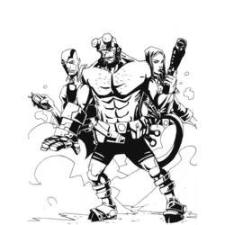 Disegno da colorare: Hellboy (Supereroi e Supercattivi) #78488 - Pagine da Colorare Stampabili Gratuite