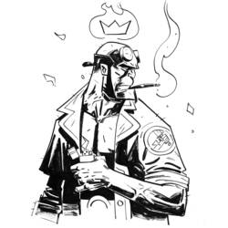 Disegno da colorare: Hellboy (Supereroi e Supercattivi) #78593 - Pagine da Colorare Stampabili Gratuite