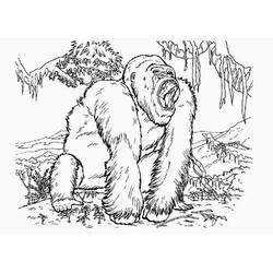 Disegni da colorare: King Kong - Pagine da Colorare Stampabili Gratuite