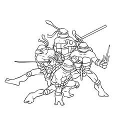 Disegno da colorare: Ninja Turtles (Supereroi e Supercattivi) #75364 - Pagine da Colorare Stampabili Gratuite