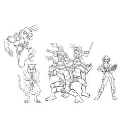 Disegno da colorare: Ninja Turtles (Supereroi e Supercattivi) #75515 - Pagine da Colorare Stampabili Gratuite