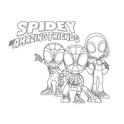 Disegni da colorare: Spidey e His Amazing Friends - Pagine da Colorare Stampabili Gratuite