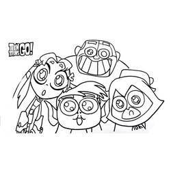 Disegni da colorare: Teen Titans Go! - Pagine da Colorare Stampabili Gratuite