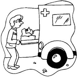 Disegno da colorare: Ambulanza (Trasporti) #136757 - Pagine da Colorare Stampabili Gratuite