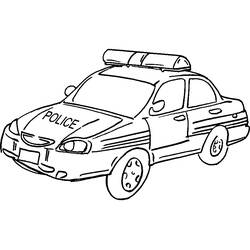 Disegni da colorare: Auto della Polizia - Pagine da Colorare Stampabili Gratuite