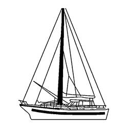 Disegno da colorare: Barca a Vela (Trasporti) #143592 - Pagine da Colorare Stampabili Gratuite