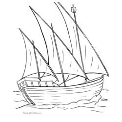Disegno da colorare: Barca a Vela (Trasporti) #143735 - Pagine da Colorare Stampabili Gratuite