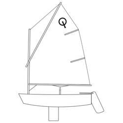 Disegno da colorare: Barca a Vela (Trasporti) #143744 - Pagine da Colorare Stampabili Gratuite