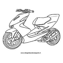 Disegni da colorare: Ciclomotore - Pagine da Colorare Stampabili Gratuite
