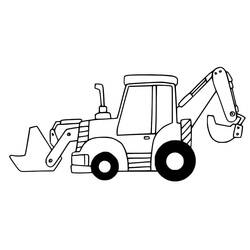 Disegno da colorare: Escavatore (Trasporti) #209344 - Pagine da Colorare Stampabili Gratuite