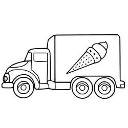 Disegni da colorare: Furgone dei Gelati - Pagine da Colorare Stampabili Gratuite