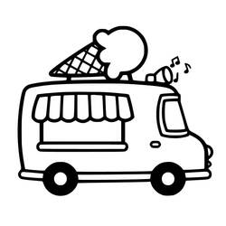 Disegno da colorare: Furgone dei Gelati (Trasporti) #213364 - Pagine da Colorare Stampabili Gratuite