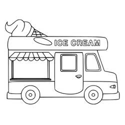 Disegno da colorare: Furgone dei Gelati (Trasporti) #213376 - Pagine da Colorare Stampabili Gratuite