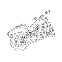 Disegno da colorare: Harley-Davidson (Trasporti) #210557 - Pagine da Colorare Stampabili Gratuite