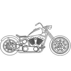 Disegno da colorare: Harley-Davidson (Trasporti) #210562 - Pagine da Colorare Stampabili Gratuite