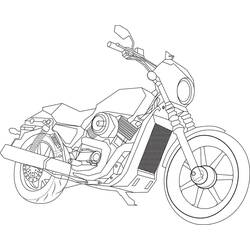 Disegno da colorare: Harley-Davidson (Trasporti) #210564 - Pagine da Colorare Stampabili Gratuite