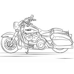 Disegno da colorare: Harley-Davidson (Trasporti) #210566 - Pagine da Colorare Stampabili Gratuite