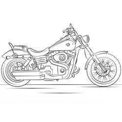 Disegno da colorare: Harley-Davidson (Trasporti) #210569 - Pagine da Colorare Stampabili Gratuite