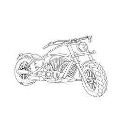 Disegno da colorare: Harley-Davidson (Trasporti) #210571 - Pagine da Colorare Stampabili Gratuite