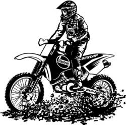 Disegno da colorare: Motocross (Trasporti) #136538 - Pagine da Colorare Stampabili Gratuite