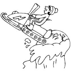 Disegno da colorare: Motoslitta (Trasporti) #139610 - Pagine da Colorare Stampabili Gratuite