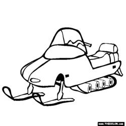 Disegno da colorare: Motoslitta (Trasporti) #139623 - Pagine da Colorare Stampabili Gratuite