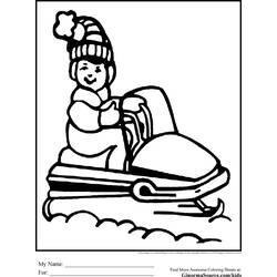 Disegno da colorare: Motoslitta (Trasporti) #139763 - Pagine da Colorare Stampabili Gratuite