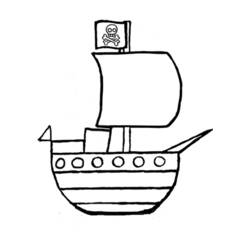 Disegno da colorare: Nave Pirata (Trasporti) #138210 - Pagine da Colorare Stampabili Gratuite
