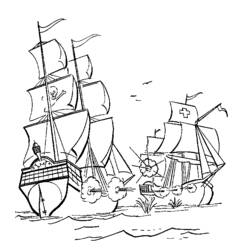 Disegno da colorare: Nave Pirata (Trasporti) #138220 - Pagine da Colorare Stampabili Gratuite