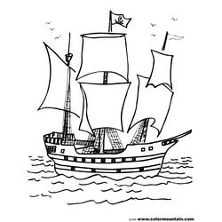 Disegno da colorare: Nave Pirata (Trasporti) #138230 - Pagine da Colorare Stampabili Gratuite
