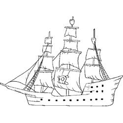 Disegno da colorare: Nave Pirata (Trasporti) #138251 - Pagine da Colorare Stampabili Gratuite