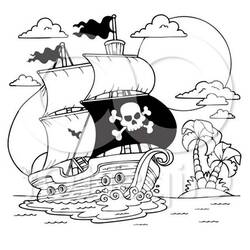 Disegno da colorare: Nave Pirata (Trasporti) #138411 - Pagine da Colorare Stampabili Gratuite